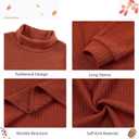Vieille Toddler Baby Girls Fall Clothes Soft Knit Turtleneck Sweater Dress Long Sleeve Winter Outfits 2-6 Years