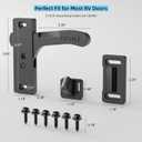 Aluminum RV Screen Door Latch Handle Replacement Kit (Right Hand) Metal Camper Travel Trailer Motorhome Entry Parts for Passenger Side