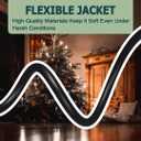 25FT Flat Plug Extension Cord, 16 AWG 3 Prong Grounded Black Low Profile Extension Cable for Indoor, UL Listed