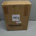 HIGOGOGO Round Stuffed Pouf Ottoman, Corduroy Poufs with Foam Chunk Filling, Furry and Fluffy Pouf Foot Stool Storage Ottoman, 26 X 18 Floor Poufs Foot Rest for Living Room, Green