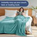 Ultra Soft Fleece Blanket Twin Size - Flannel Fleece Luxury Twin Blanket - Lightweight for Couch Bed Chair - Thick, Warm & Breathable - All Season Cozy Fuzzy, Anti-Static Microplush Bedding, Turqoise