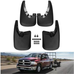 KIWI MASTER Mud Flaps for 2009-18 Dodge Ram 1500/2500/3500, 2019-2024 Ram 1500 Classic (Without OEM Fender Flares, Single Rear Wheels), Heavy Duty Front & Rear Mud Guards, No Drill, 4 Pcs Set