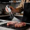 Electric Salt and Pepper Grinder Set with LED Light, 5 External Adjustable Coarseness, 800mAh Battery Life, 100ml*2 Large Capacity and Upgraded 2-Speed SettingThe Ultimate Kitchen Companion