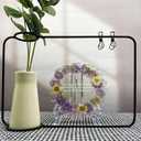 Thank You Gift Resin Floral Keepsake Plate Decor with Pressed Real Flowers (Purple & White) Teacher, Employee & Nurse Appreciation Keepsake