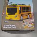 HONGTUO Bus Toy with Sound and Light, Simulation Steering Wheel Gear Toy, Toddlers Bus Toys with Music Education Knowledge Simulation Driving Bus Toys, Gift for 1-3-5 Boys & Girls