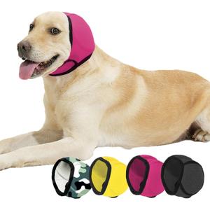 BAMY Swimming Waterproof Dog Ear Caps Calming Large Dog Ears Cover Shower Cap for Ear Protection for Bath for Grooming (Pink, M (Head Circumference 14"-19"))