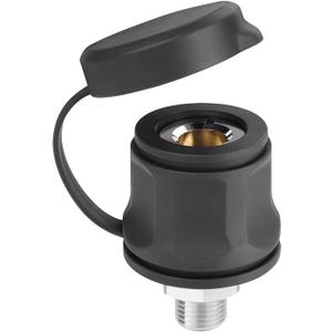 740112 Air Compressor Hose Adapter With Dust Cap Replacement A/R/B Air Compressor Hose Coupling A/RB Universal On Board Systems GaugeAir Chuck Air Tank Secure Air Tool Connections Adapter- NPT Std