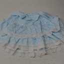 Sweet Lolita Mini Skirt for Women Bow Cake Skirt High Waist Kawaii Vintage Layered Lace Party A-line Mini Skirts (One Size)