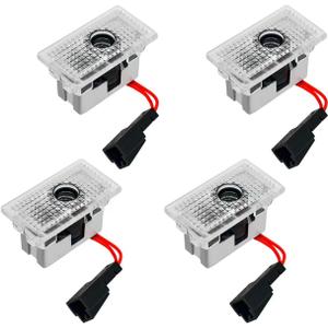 Compatible Tesla Car Door Logo Projector, Puddle Light, Car Threshold LED Magnetic Welcome Light for Tesla Model 3,Y,S,X(Only for X Front Door,2016-2021), Atmosphere Light of Car (4 Pieces)