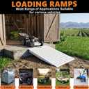 1 Pack Metal 36" L x 24" W Shed Ramp for Riding Mower & Equipment | White