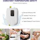 Tankless Water Heater Electric 110V, 3000W Instant Water Heater Under Sink, On Demand Hot Water Heater Electric with Digital Display, Electric Mini Water Heater for Kitchen Bathroom Washin
