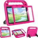 MENZO Kids Case for 10-inch Tablet Lightwight Shockproof Built-in Screen Protector with Handle Stand, Rose