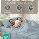 LANE LINEN 100% Cotton Sheets Full Size - Premium Sateen Weave for a Silky Finish - Hotel Collection Sheet Set - Snugly Fits Matresses Upto 15 '' Deep - Oeko TEX Certified Set - French Blue