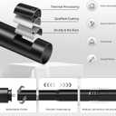 VOIIY Curtain Rod 36-88 Inch, Black 1 Inch Adjustable Heavy Duty Curtain Rod for Windows, Modern Window Treatment Rods, Single Side Telescopic Splicing Drapery Rods, Easy Installation