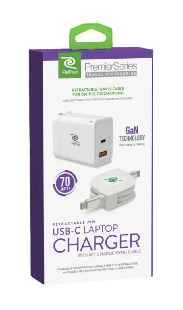 ReTrak 70W USB-C Laptop Charger