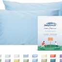 Sunflower Queen Pillowcases Set of 2, 100% Cotton Queen Pillow Cases 2, 2030 inches Ashley Blue, Soft and Breathable