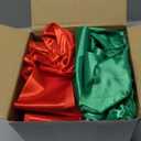 Crowye 14 Pcs Christmas Cabinet Bow for Kitchen Door Ribbon Bow Christmas Wreath Door Bows Festival Wrapping Decorations for Tree Kitchen Fireplace Home Front Party(Red & Green,Satin)