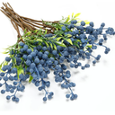 Giegxin 12 Pack Artificial Blue Berry Stems Fake Blueberries Picks, Artificial Flowers Decorative Stickers, Faux Blueberry Accessories for Party Wedding Decoration Home (13.7 Inch)