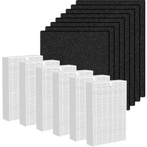 6 Pack HPA100 Filter Replacement for Honeywell HPA100 Serie Air Purifier | Compatible with Honeywell HPA094, HPA104, HPA105, HPA3100, HPA5100,3 Ture HEPA R filter and 4 Activated Carbon Pre-Filter