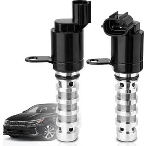 2PCS Intake & Exhaust Engine Variable Valve Timing (VVT) Solenoid Compatible with Hyundai Sonata Santa Fe Tucson & Kia Sorento Forte Optima Sportage 2.0L 2.4L Replace# 24375-2G500 243552G500