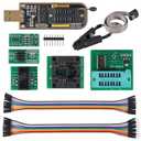 EEPROM BIOS USB Programmer CH341A + SOIC8 SOP8 Test Clip + 1.8V Adapter + SOIC8 Adapter for EEPROM 93CXX / 25CXX / 24CXX +CH341A 24 25 Series Flash