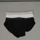 Calvin Klein Kids Girls' Modern Cotton Bikini Underwear 3-Pack, Heather Gray/White/Black, Medium