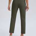 Women's Golf Pants with Deep Pockets Stretch 7/8 High Waisted Travel Pants Ankle Pants Casual (Gray, XL)