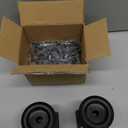 OwnMy 4PCS 2 Inch Stainless Steel Furniture Legs Feets Metal Cabinet Desk Legs, Adjustable Round Metal Furniture Risers Replacement Leg Corner Feet Heavy Duty Table Leg Extenders for Sofa Chair (Black)