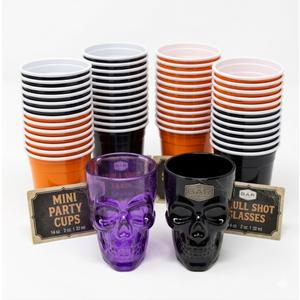 MINI PARTY CUPS 3 set, 48 pcs and 2 skull cups