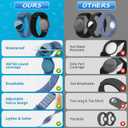 Waterproof Bracelet for Airtag (Gen 1 & 2) Kids 2 Pack, Soft Nylon Hidden Air Tag Wristband Full Cover Lightweight GPS Holder Compatible with Apple AirTag Band for Toddler Child (Black & Blue)