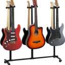 Multi Guitar Stand, Guitar Rack with Acoustic Holder, Reversible with Safety Support, Suitable for Acoustic Guitar, Electric Guitar, Bass and Banjo (6 Holders)