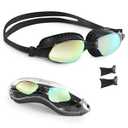 Aegend Swim Goggles, Swimming Goggles with Upgraded Anti-Fog Technology, No Leaking Soft Silicone For Adult Women Men Youth (Bright Sliver)