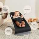 BabyBjörn Bouncer Bliss, Black, Woven, Classic Quilt | 2-in-1 Adjustable Baby Bouncer Seat and Toddler Chair, Newborn to Toddler (8-29 lbs), 4 Positions, Lightweight & Portable