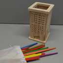 Montessori Game Wooden Board Game, Montessori Toys for 3 4 5 6 Year Olds, Board Games for Kids 4-6, 21 Sticks 21 Strips Fine Motor Skills Toy Family Game, Math Wooden Stick Game, Gift Boys Girls