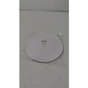 50 Pieces White Paper Place Mats White Round Disposable Table Mats Decorative Placemats for Wedding Bridal Shower Black Birthday Party Dining Decor