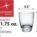 Bormioli Rocco Luna Set Of 4 Double Old Fashioned Glasses, 11.5 Oz. Clear Crystal Glassware, Dishwasher Safe, Made In Italy