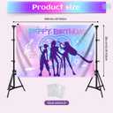 Singer Happy Birthday Party Backdrop Decorations, Magical Music Movie Theme Party Banners, Cartoon Birthday Party Photography Background Decorations Supplies
