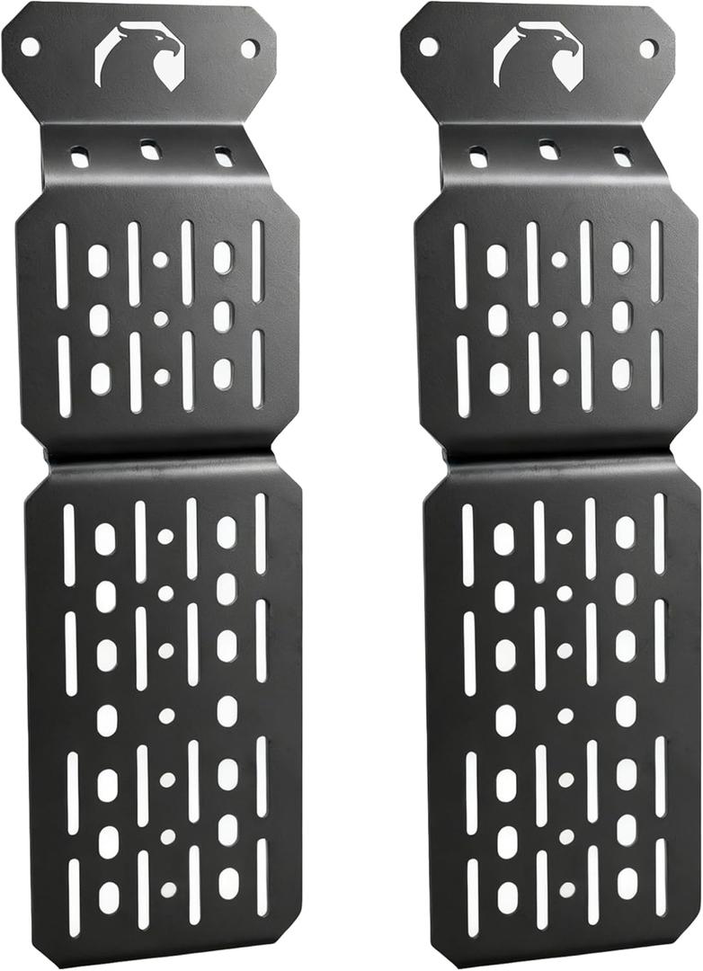 Truck Bed Rail Side Mount Holder for Toyota Tacoma 2005-2026, for Toyota Tundra 2007-2026, 2Pcs Bed Rail Modular Accessories Mount for Bike, Shovels, Axes, Recovery Plates, Fuel Tanks