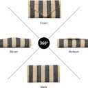 Fecialy Straw Striped Clutch Purses for Women Woven Envelope Handbag Straw Summer Beach Shoulder Bags Wallet (Black)