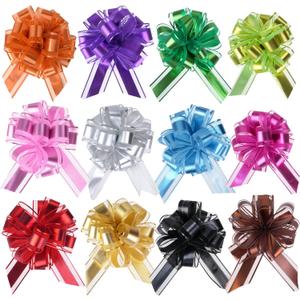 8 x 12PCS 6 Inch Large Pull Bows for Gift Wrapping Assorted Colors Ribbon Bows for Wedding Baby Shower Birthday Party Decorations Gift Basket Bow Bulk for Presents