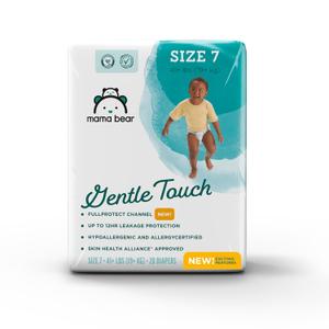 Amazon Brand - Mama Bear Gentle Touch Diapers, Size 7, 20 Count