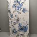 Flower Canvas Wall Art Blue Floral Canvas Painting Pictures for Gallery Wall Decor Butterfly Flies in Indigo Flowers Canvas Prints Artwork for Living Room Bedroom Home Wall Decorations 40" X 20"