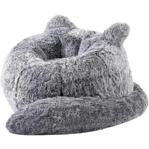 Achicsofar Bean Bag Chair for Adults Teens Giant Faux Fur Bean Bag Chairs with Filler Fluffy Plush Cat Shaped Beanbag Couch Comfy Accent Floor Sofa for Gaming, Reading in Living Room, Bedroom, Dorm