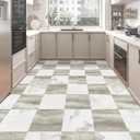 Art3d Peel and Stick Floor Tile, 30-Pack 12 x 12in. Covers 30 Sq.ft, Waterproof Vinyl Flooring Tiles Self Adhesive for Kitchen, Bathroom & Bedroom - White & Beige Marble