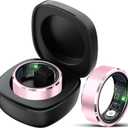 Smart Ring Sleep Tracker Heart Rate Monitor TikTok Control Fitness Tracker Blood Pressure Blood Oxygen Pedometer Step Counter Waterproof Health Smart Ring for Women Men (Pink)