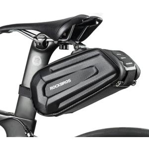 ROCKBROS Bicycle Saddle Bag Under Seat - 3D Hard Shell Bike Seat Bag With Silver Reflective Strip for Mountain Road Bikes, Quick Release 1.7L
