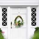 Easter Wreath for Front Door 18 Rustic Moss Bunny Floral Wreath Rabbit Decorations Spring Decor Door Wreath for Home Party Easter Gifts Celebrations