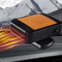 Car Heater, 12V 200W Portable Car Defroster Windshield Heater, Plug in Cigarette Lighter Heaters Windshield Defogger with 2-in-1 Heating and Cooling Function 360 Rotatable for Vehicle