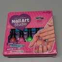 Nail Art Studio for Girls - Birthday Gift - Nail Polish Kit for Kids Ages 7-12 Years Old - Girl Gifts Ideas - Gift Set - Girly Stuff - Polish, Pens, Glitter, Stickers, Gems, Filer - 8 9 10 11 12 Year