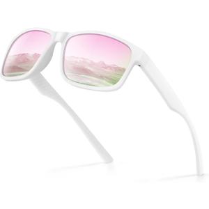 Polarized Sunglasses for Men Women, Lightweight Square Mens Sunglasses UV Protection for Driving Fishing Golf